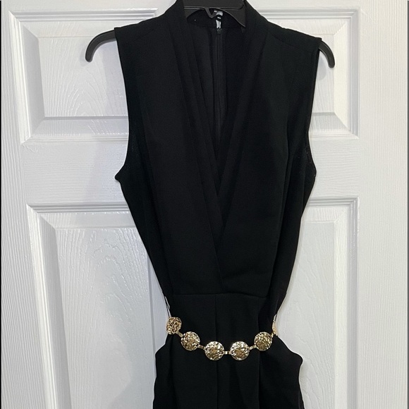 Black Jumpsuit with gold chain belt - Picture 8 of 10